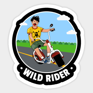 Wild Rider Funny Joke Sticker